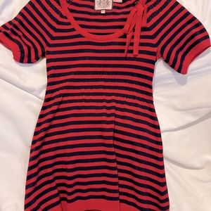 Red and Navy blue mini sweater dress by Juicy Couture